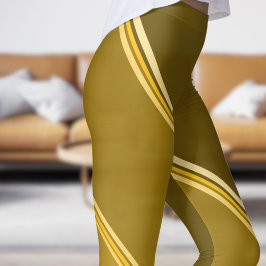 Chic Gold unter Graubanddruck Leggings