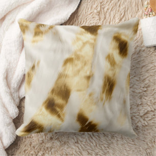Chic Gold White Cowhide Kissen