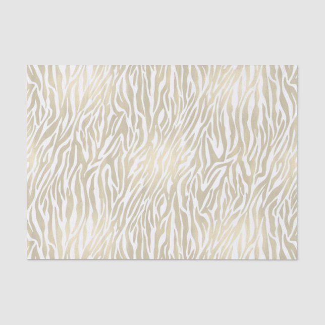 Chic Gold Zebra Print Seidenpapier (Vorderseite)