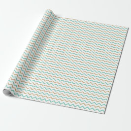 Chic Gold Zickzack Wrapping Paper Geschenkpapier