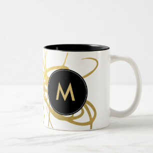 Chic-Goldfolien-Effekt BrushstrokesCoffee Tasse -
