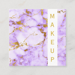 *~* Chic-GoldGirly lila Marmormake-up populär Quadratische Visitenkarte