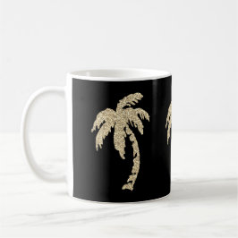 Chic-Goldpalmen schwarz/weißer Kaffee-Tee-Tasse Kaffeetasse