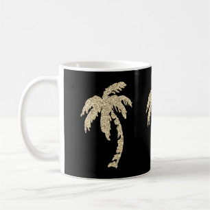 Chic-Goldpalmen schwarz/weißer Kaffee-Tee-Tasse Kaffeetasse