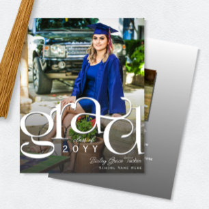 Chic GRAD Foto Budget Abschluss Ankündigung