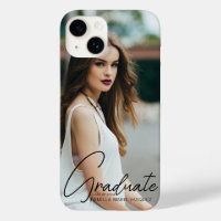 Chic Graduate Foto Black Script Abschluss