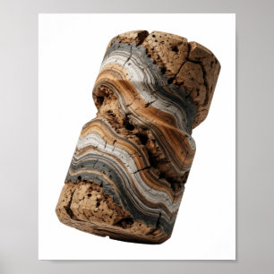 Chic Grau ABSTRACT ART Design Poster