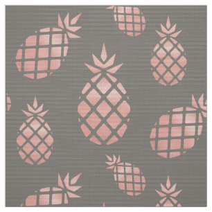 Chic Grau und Roségold-Ananas-Bezug Stoff