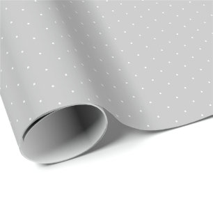 Chic grau-weiß winzige Polka-Punkte-Muster niedlic Geschenkpapier