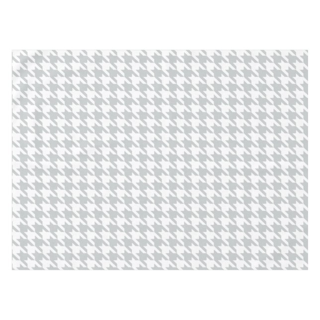 Chic Grauzahn Hahnentrittmuster-Muster Tischdecke (Vorderseite (Horizontal))