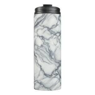 Chic Gray & White Marmor Look Glamour Thermosbecher