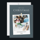 CHIC GRAY WINTER FOTO SNOWMAN MERRIEST CHRISTMAS FEIERTAGSKARTE<br><div class="desc">Wenn Sie weitere Anpassungen benötigen,  schreiben Sie mir bitte an yellowfebstudio@gmail.com.</div>
