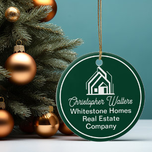Chic Green Immobilienunternehmen Maßgeschneiderter Keramik Ornament