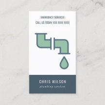 CHIC GREEN NAVY PLUMBER SERVICE PIPS PLUMBING