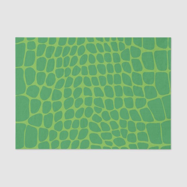 Chic Green Snakeskin Seidenpapier (Vorderseite)