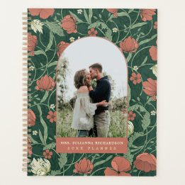 Chic Green & Terracotta Foto Planer