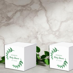 Chic Greenery Baby Shower Geschenkschachtel