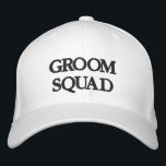 Chic Groom Squad Schwarz-Weiß-Hochzeit Bestickte Baseballkappe<br><div class="desc">Chic Groom Squad,  Stamm Schwarz-Weiß Hochzeit bestickt Baseballkappe Erhältlich in vielen Farben und Optionen</div>
