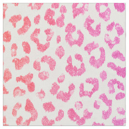 Chic gürnrosa Glitzer Cheetah Printmuster Stoff