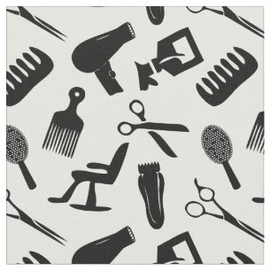 Chic-Haar-Stylist-Muster Stoff
