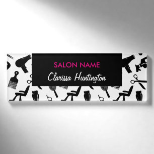 Chic Hair Stylist Pattern Individuelle Name Namenschild