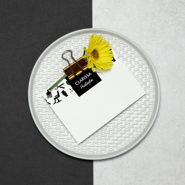 Chic Hair Stylist Pattern Individuelle Name Post-it Klebezettel (Von Creator hochgeladen)