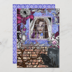 Chic Halloween Bridal Dusche Einladung