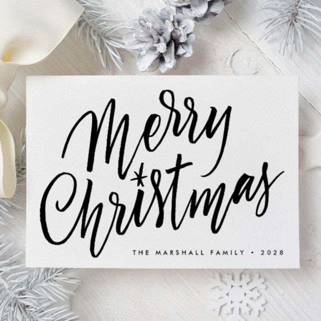 Chic Hand Briefe frohe Weihnachtskarte Feiertagskarte (Von Creator hochgeladen)