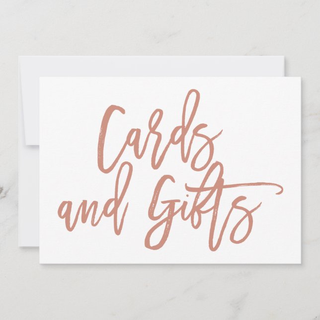 Chic Hand Briefing Wedding Cards und Geschenkzeich Einladung (Vorderseite)