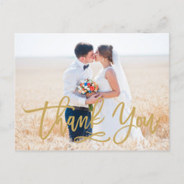Chic Hand Briefings Hochzeit Vielen Dank Postcard Postkarte