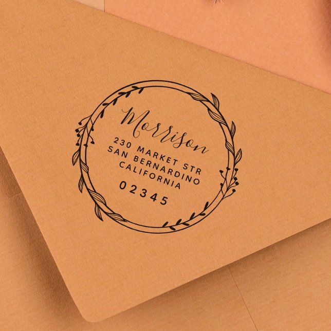 Chic Hand Gezeichnet Rücksendeadresse für den Name Gummistempel (Rubber Stamp Mock-up)