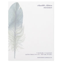 Chic Hand Graublauer Wasserfarbenfeder V3