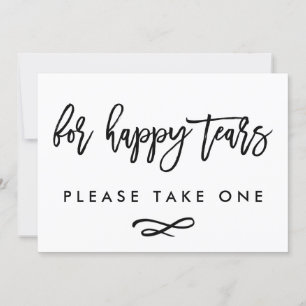 Chic Hand Letding Hochzeit glückliche Tränen druck