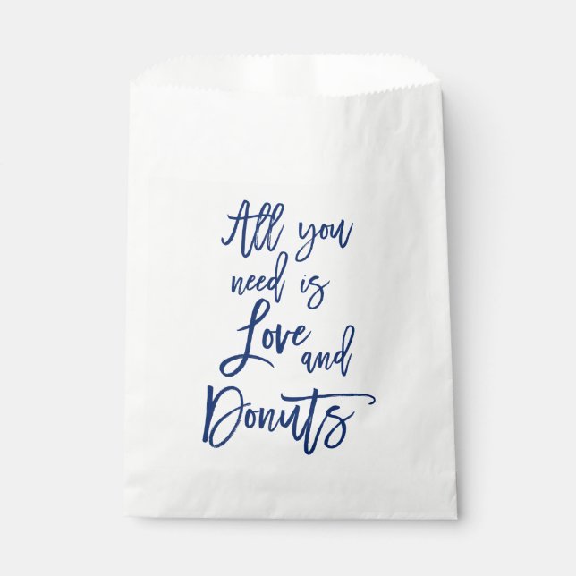 Chic Hand Letted Alles was Sie brauchen ist Liebe  Geschenktütchen (Vorderseite)