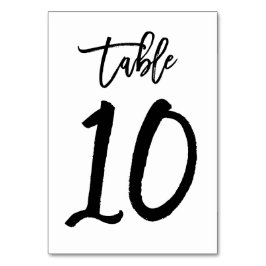 Chic Hand Letted Tischnummer Card | Tabelle 10