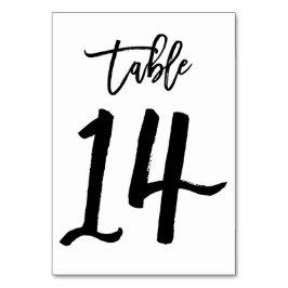 Chic Hand Letted Tischnummer Card | Tabelle 14