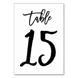 Chic Hand Letted Tischnummer Card | Tabelle 15