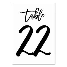 Chic Hand Letted Tischnummer Card | Tabelle 22
