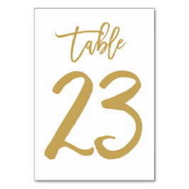Chic Hand Letted Tischnummer Gold | Tabelle 23