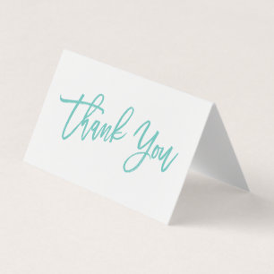 Chic Hand Letter Dankeschön Card   Aquamarin