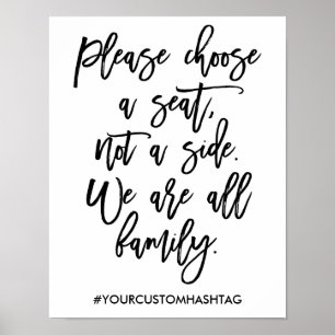 Chic Hand Letter Wedding Bitte wählen Sie einen Si Poster