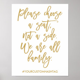 Chic Hand Letter Wedding Bitte wählen Sie einen Si Poster