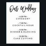 Chic Hand Letter Wedding Day of Schedule Poster<br><div class="desc">Hochzeitstag des Planers. Besuchen Sie den Shop, um die passenden Artikel zu sehen.</div>