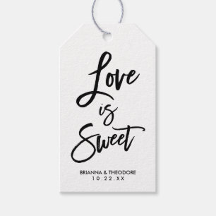 Chic Hand Letter Wedding Gif Tags Liebe ist süß Geschenkanhänger