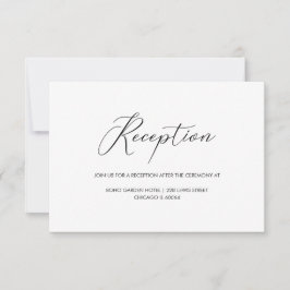 Chic Hand Letter Wedding Reception Einladung