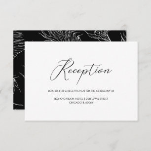Chic Hand Letter Wedding Reception Einladung