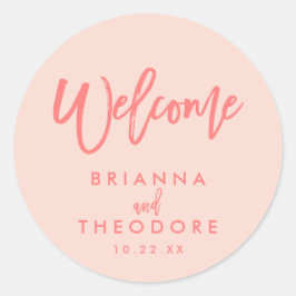 Chic Hand Letter Wedding Welcome Sticker | Koralle