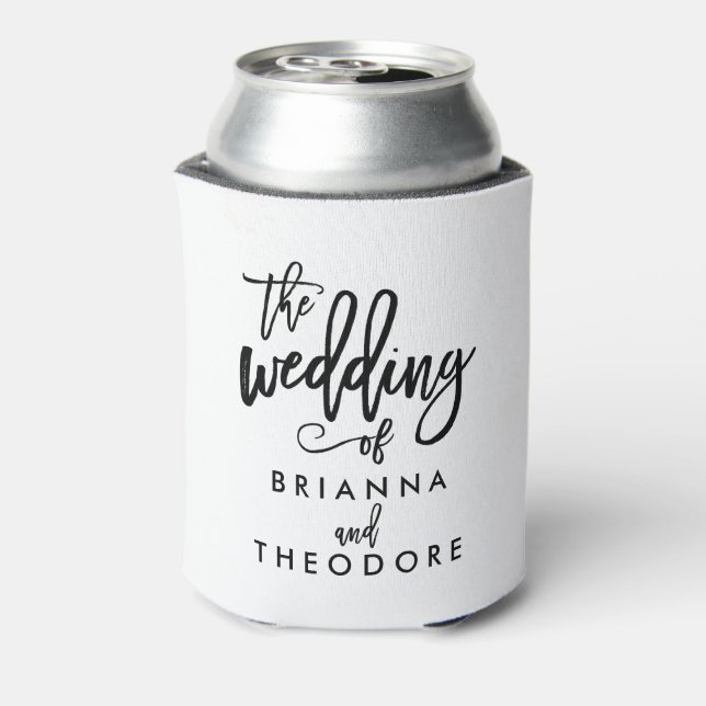 Chic Hand Letter Wedlet Drink Verheiratet sein Dosenkühler (Kanne Rückseite)