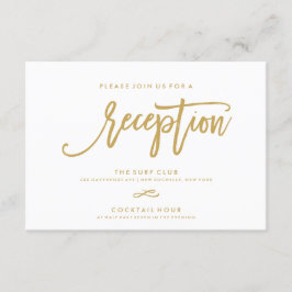Chic Hand Lettered Empfang Unterkünfte auf 2 Seite Begleitkarte