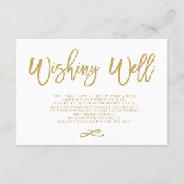 Chic Hand Lettered Gold Hochzeit wünschend gut Begleitkarte
